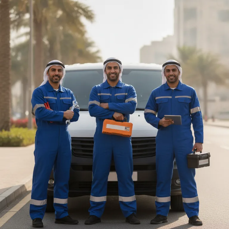 مساعدة على الطريق فريق في مصفح